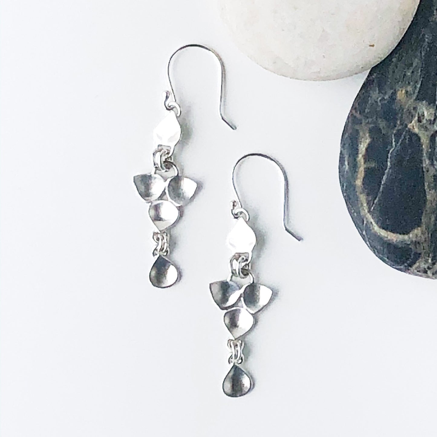 Sterling Silver Cascade Dangle Earrings