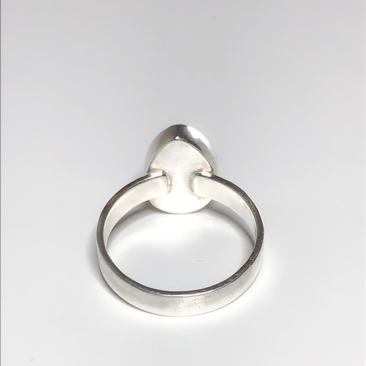 Teardrop Turquoise and Silver Ring - Size 7 1/4