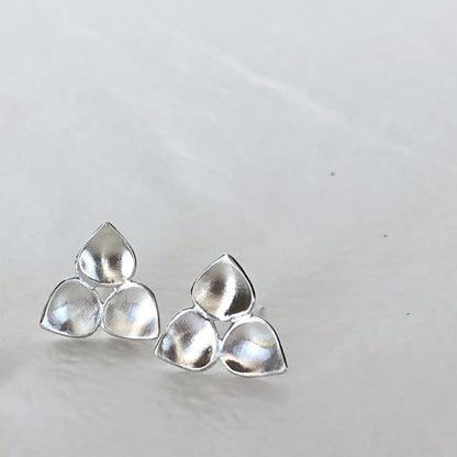 Rain Blossom Silver Stud Earrings
