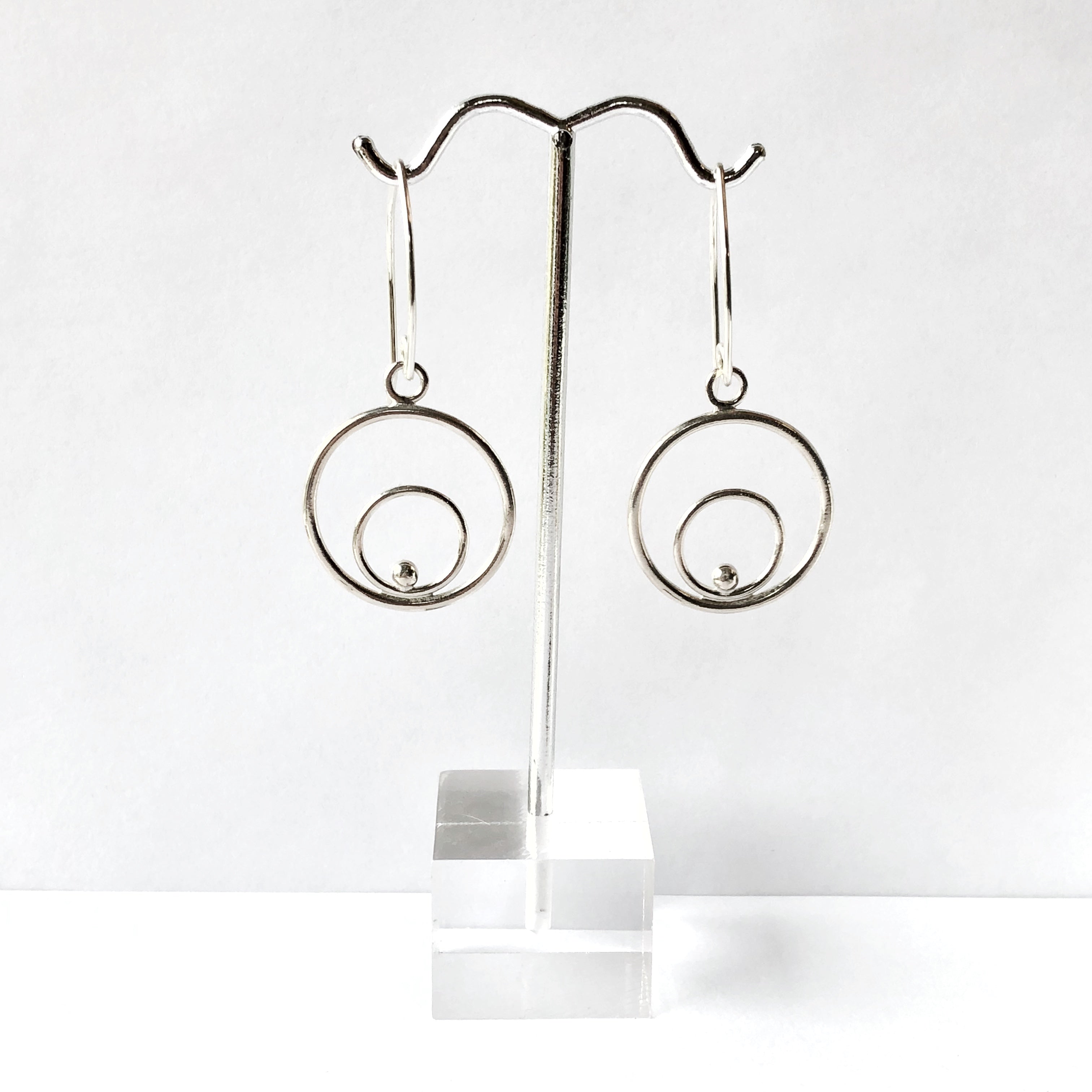 Sterling Silver Drop Earrings, Circles Drop Earrings – Rebel Soul