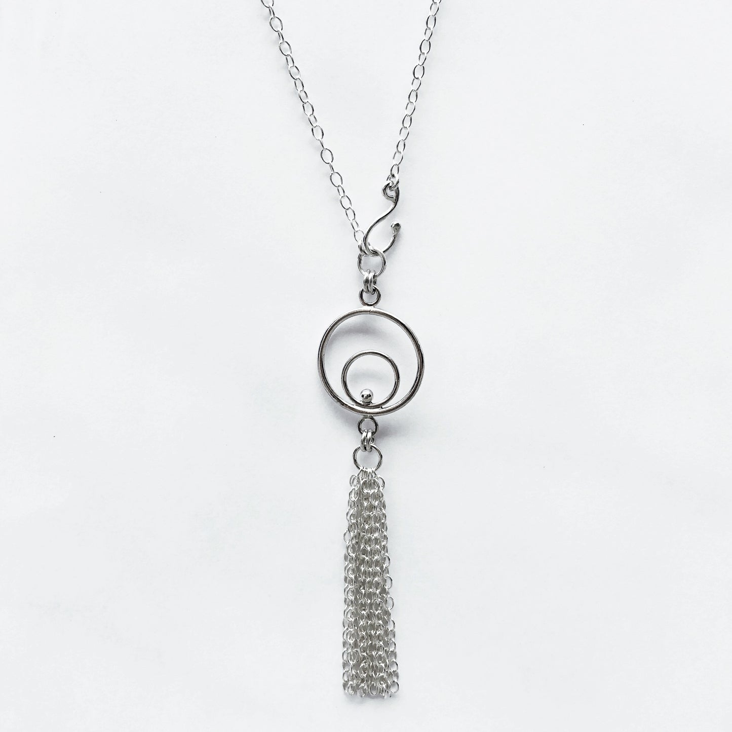 Silver tassel necklace