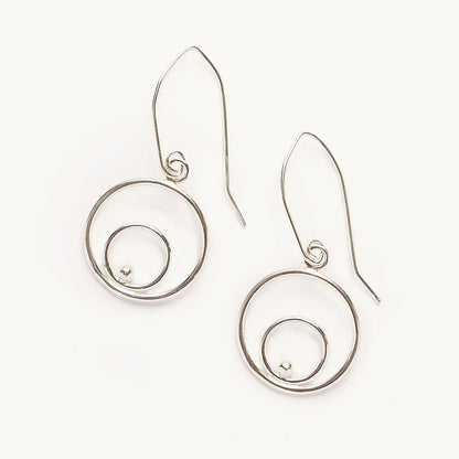 Orbital drop earrings in silver