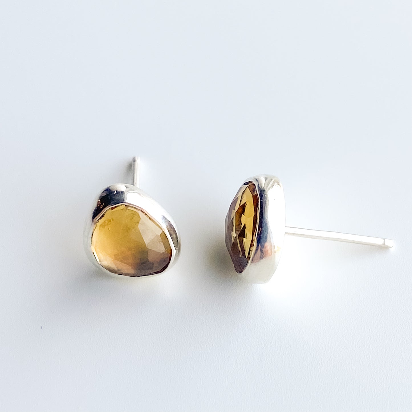Imperfectly Paired Citrine Studs