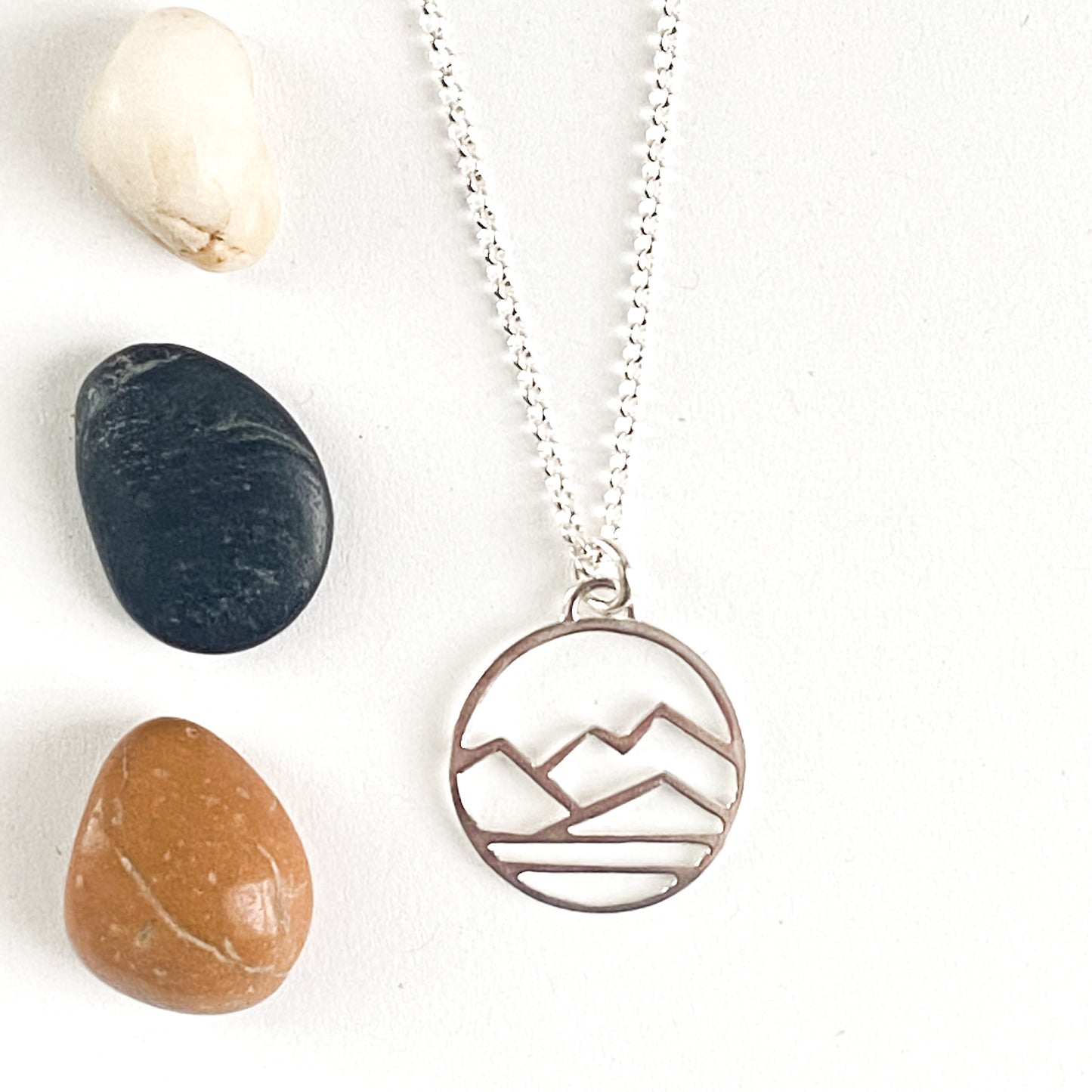 Mountains Sterling Silver Pendant