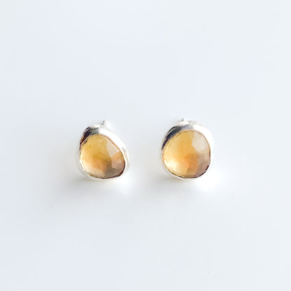 Imperfectly Paired Citrine Studs