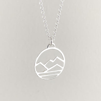 Mountains Sterling Silver Pendant